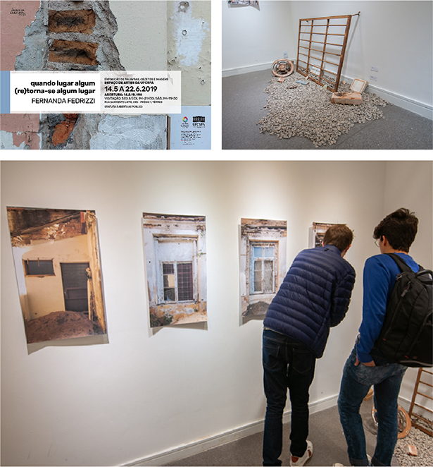 "quando lugar algum (re)torna-se algum lugar", de Fernanda Fedrizzi Detalhes da exposição "quando lugar algum (re)torna-se algum lugar", de Fernanda Fedrizzi, que ocorreu entre 14/05 e 22/06/2019.