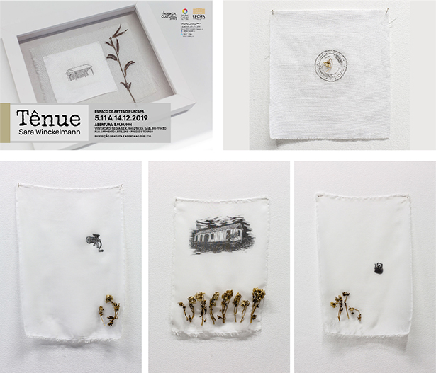 "Tênue", de Sara Winckelmann Detalhes da exposição "Tênue", de Sara Winckelmann, que ocorreu entre 05/11 e 14/12/2019.